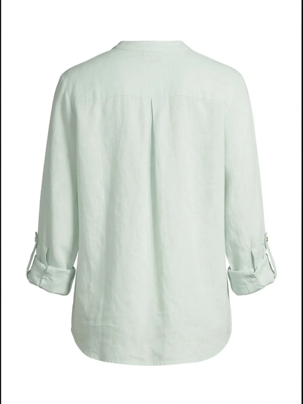 Anne Klein Light Mint Button-Front Women's Shirt - Picture 4 of 5